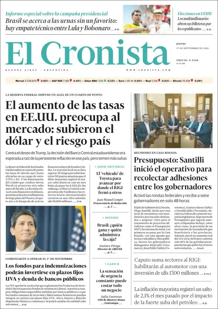 Estudios Max | RADIO COMUNITARIA MALVINAS 101.7MHZ - Tapa del diario Cronista